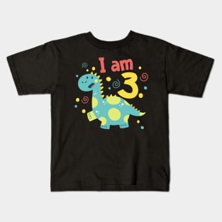 Dinosaur 3rd Birthday Kids Kids T-Shirt